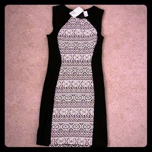 💗H&M- Cute black/white slimming dress!